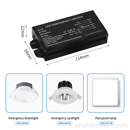 Module de batterie de conversion d'urgence de sortie 3-45 W
